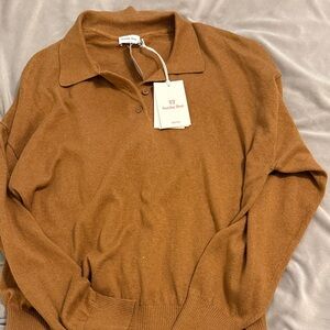 Aritzia Sunday Best Camel Cashmere/Cotton Sweater- new with tags!
